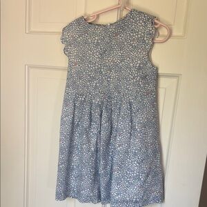 Jacadi Blue and White scallop Sleeve dress size 6a